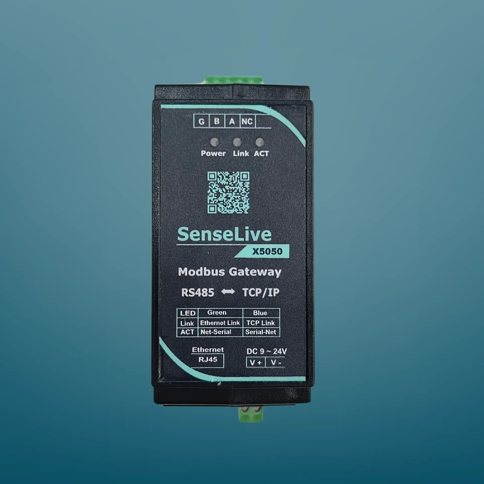 SenseLive X5050-Modbus RTU (RS485) to Modbus TCP (Ethernet) 