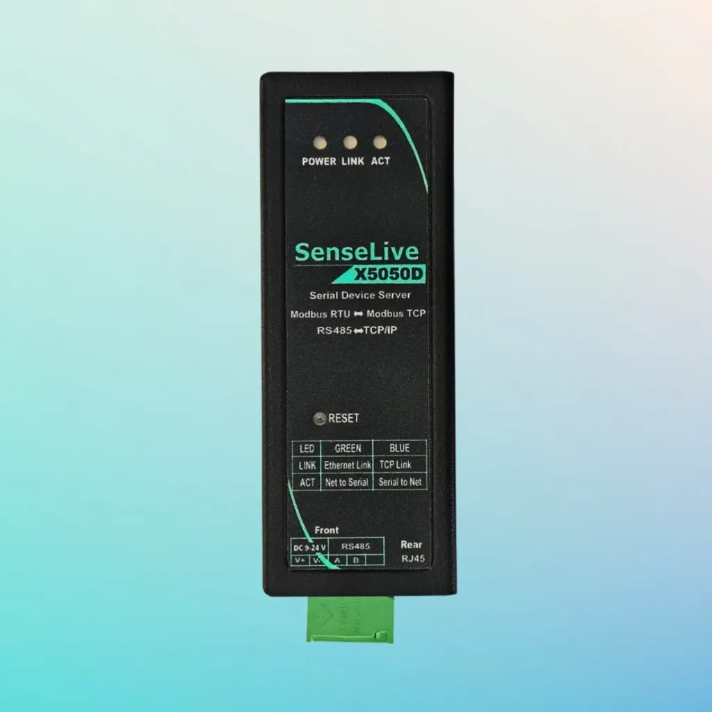 SenseLive X5050D (1Port RS485 to TCP/IP Modbus Server)