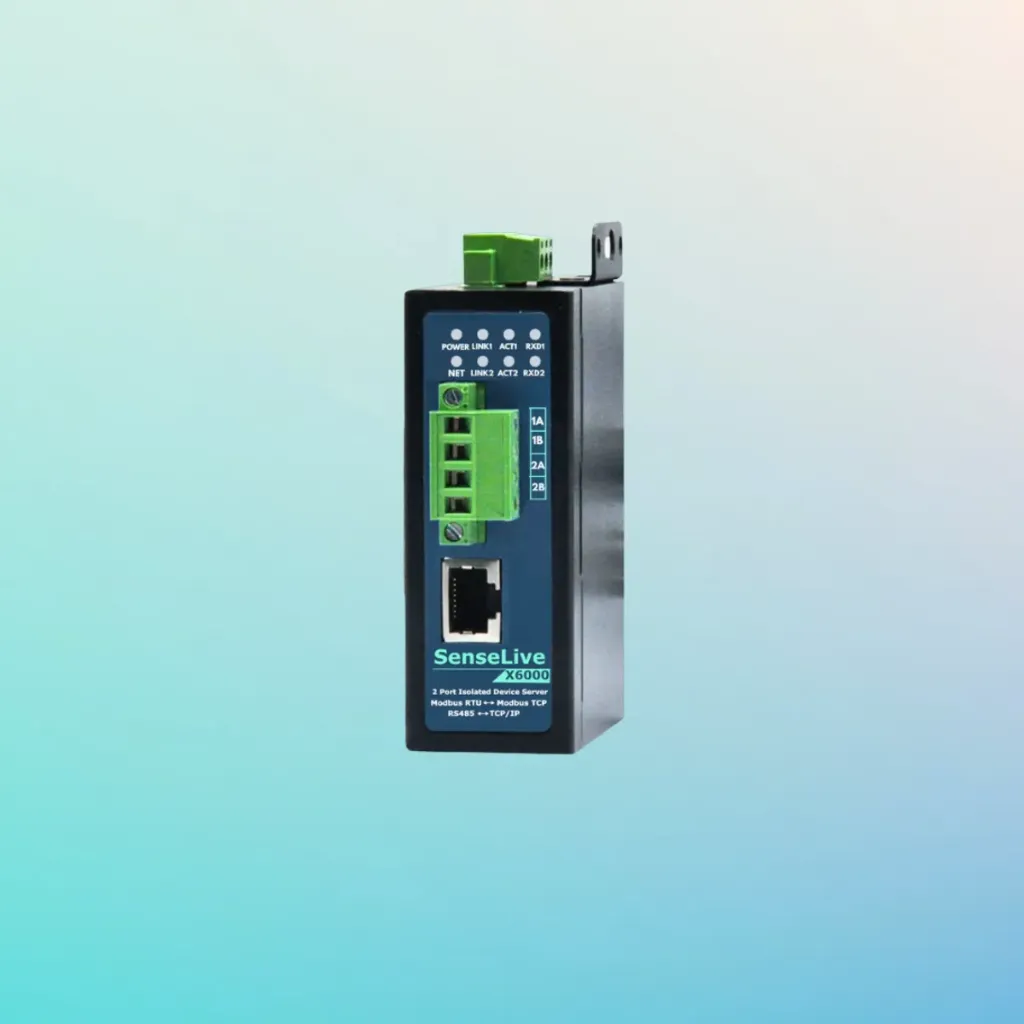 SenseLive X6000 (2 Port Isolated Device Server Modbus RTU to Modbus TCP)